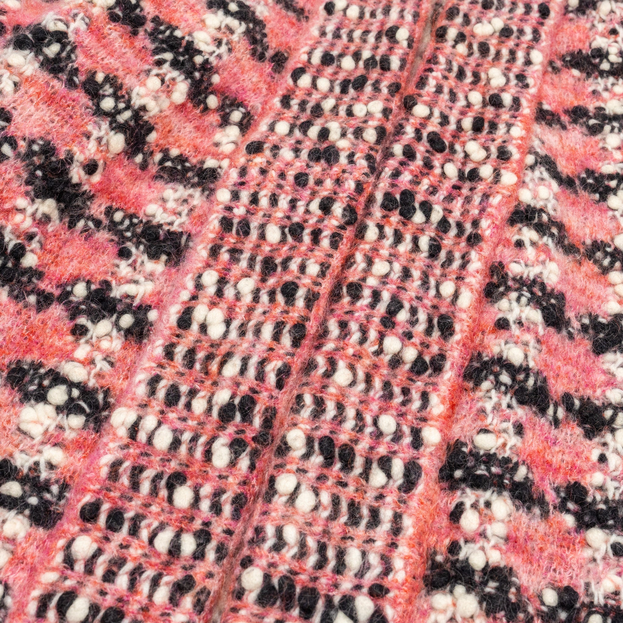 Chanel Size 36 Tweed Coat Wool/Nylon/Mohair Pink/Multicolour