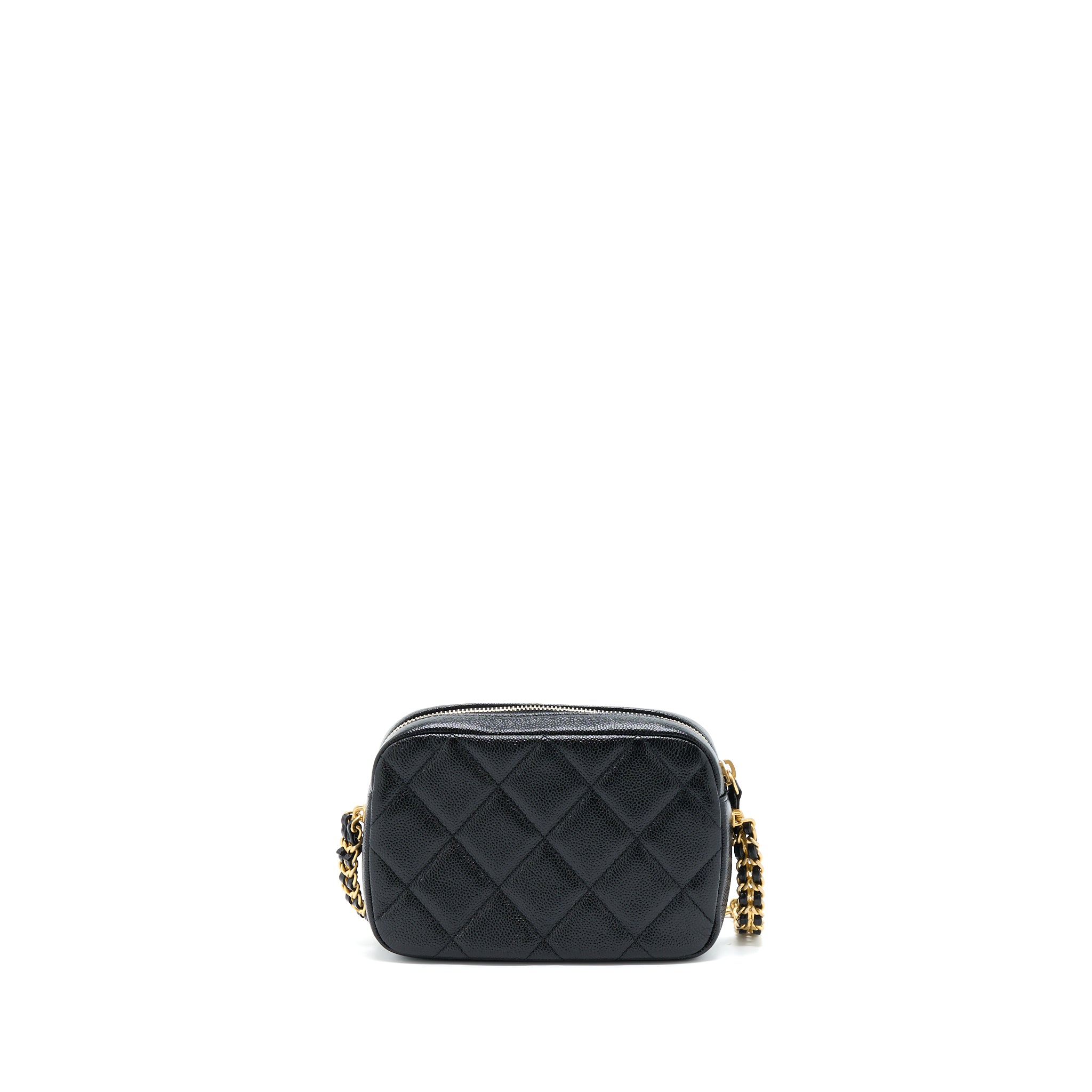 Chanel 22P Camera Crossbody Bag Caviar Black