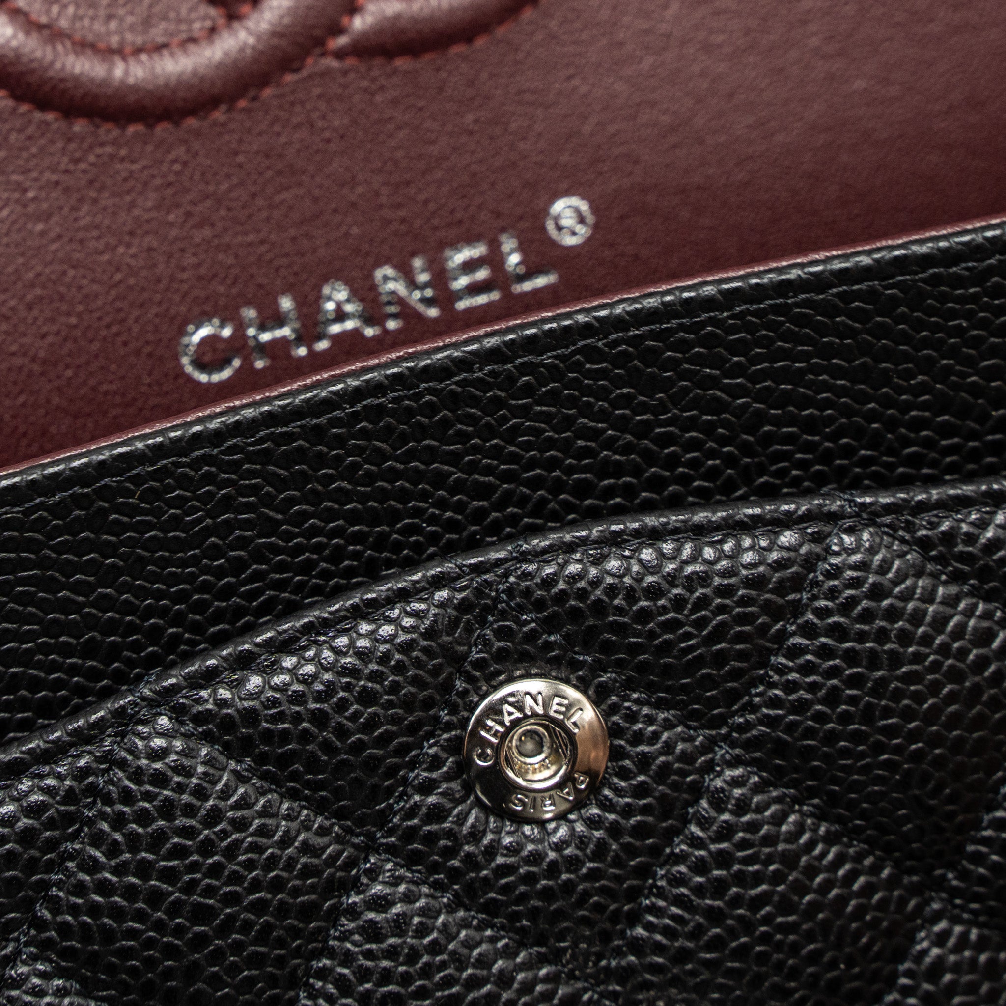 Chanel Small Classic Double Flap Bag Caviar Black  (Microchip)