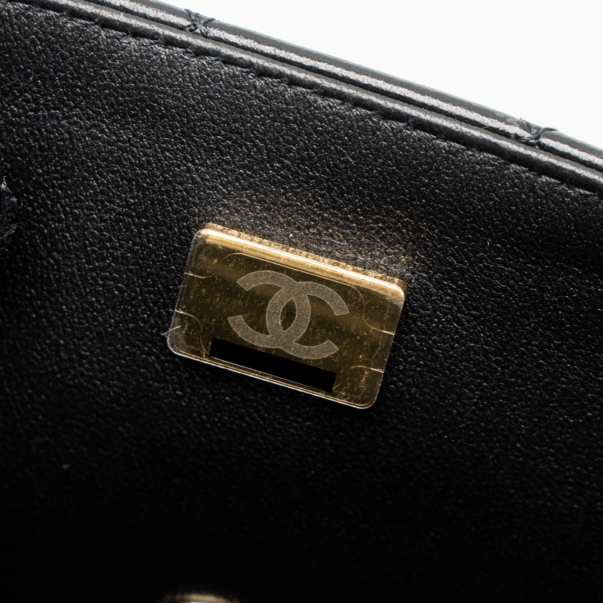Chanel Mini Rectangular Flap Bag Lambskin Black L (Microchip)