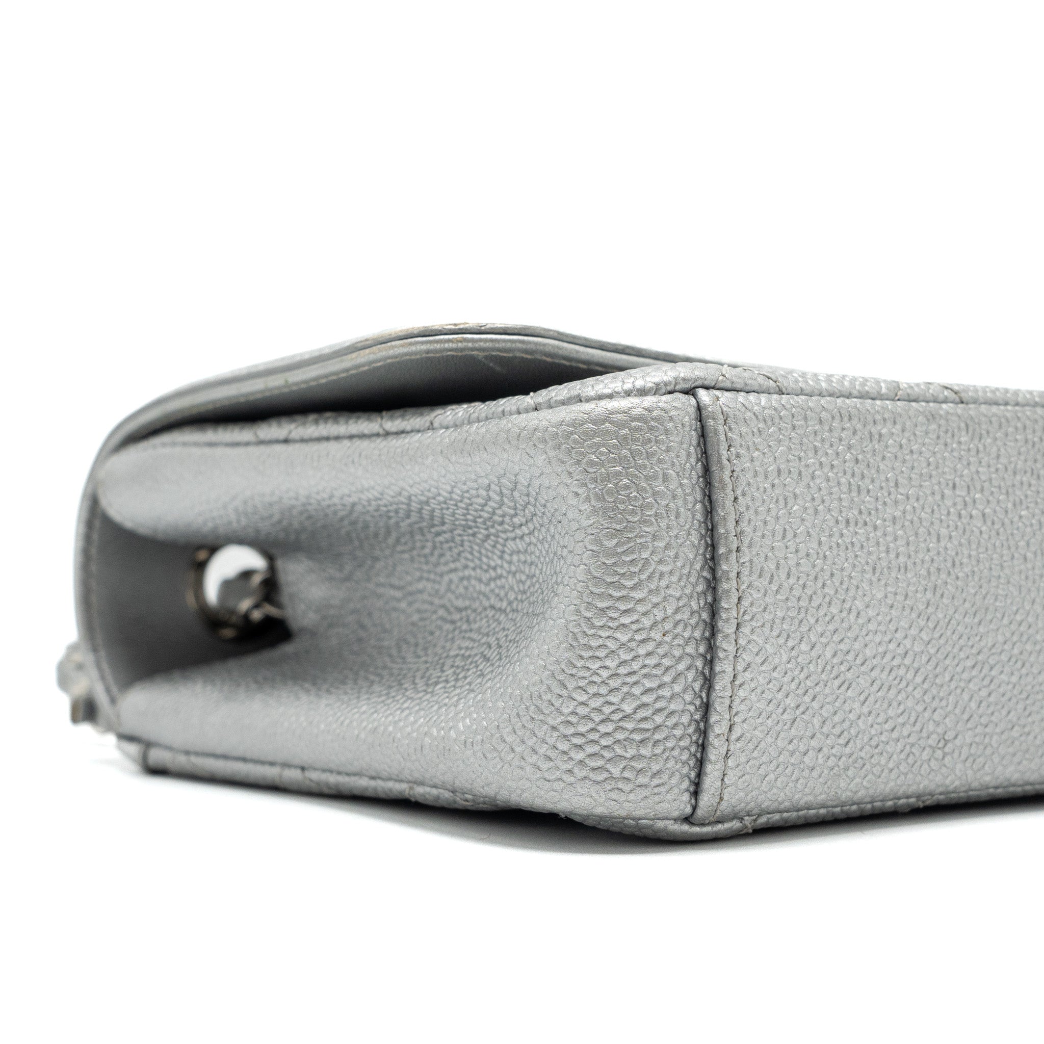 Chanel Filigree Flap Bag Caviar Silver