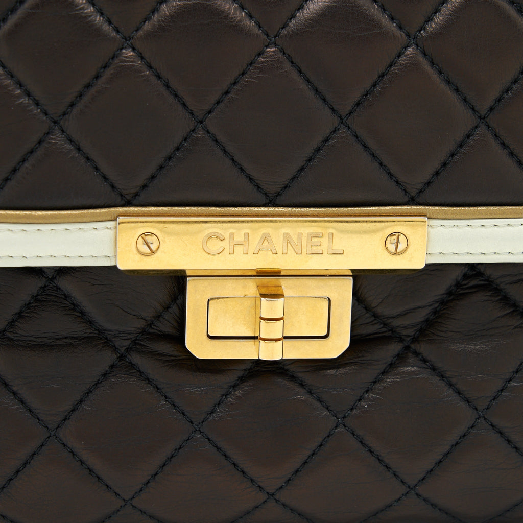 Chanel Vintage Single Flap Bag Lambskin Dark Brown