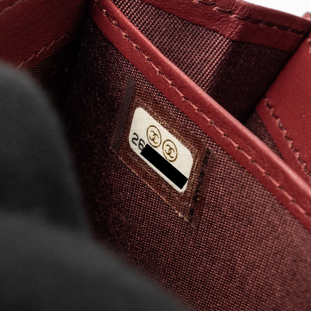 Chanel Flap Long Wallet Calfskin Red