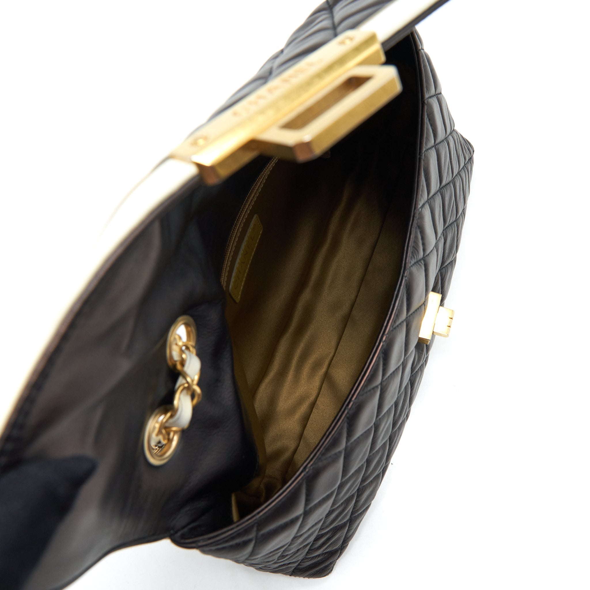Chanel Vintage Single Flap Bag Lambskin Dark Brown