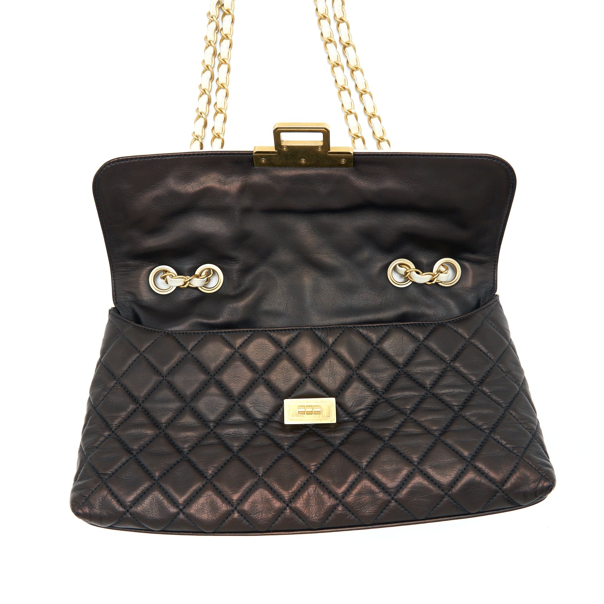 Chanel Vintage Single Flap Bag Lambskin Dark Brown
