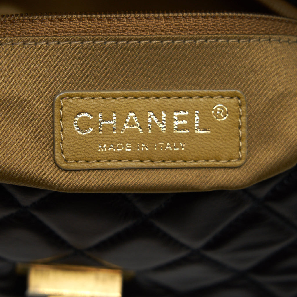 Chanel Vintage Single Flap Bag Lambskin Dark Brown