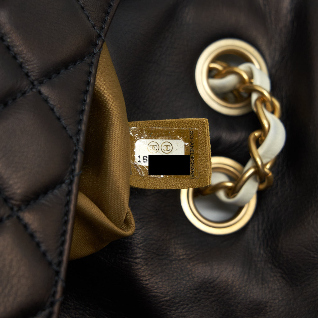 Chanel Vintage Single Flap Bag Lambskin Dark Brown