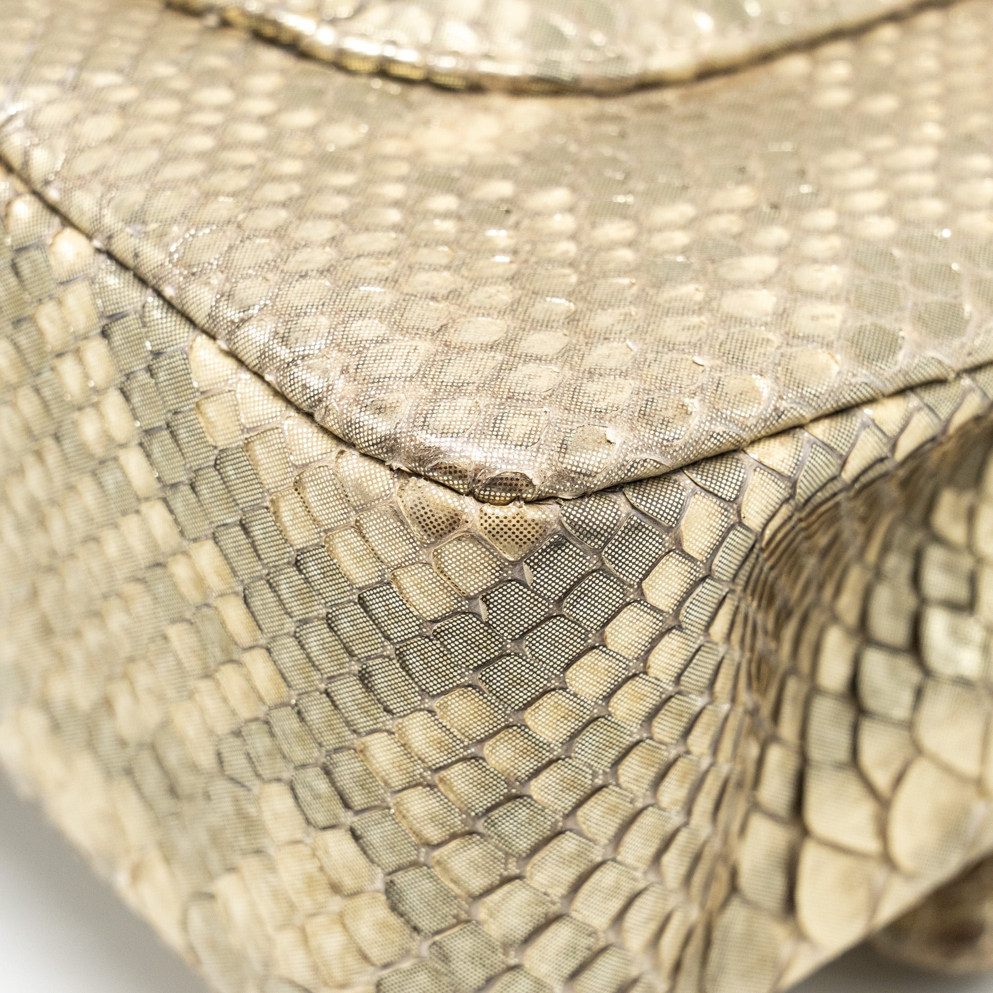 Chanel medium classic double flap bag python Gold