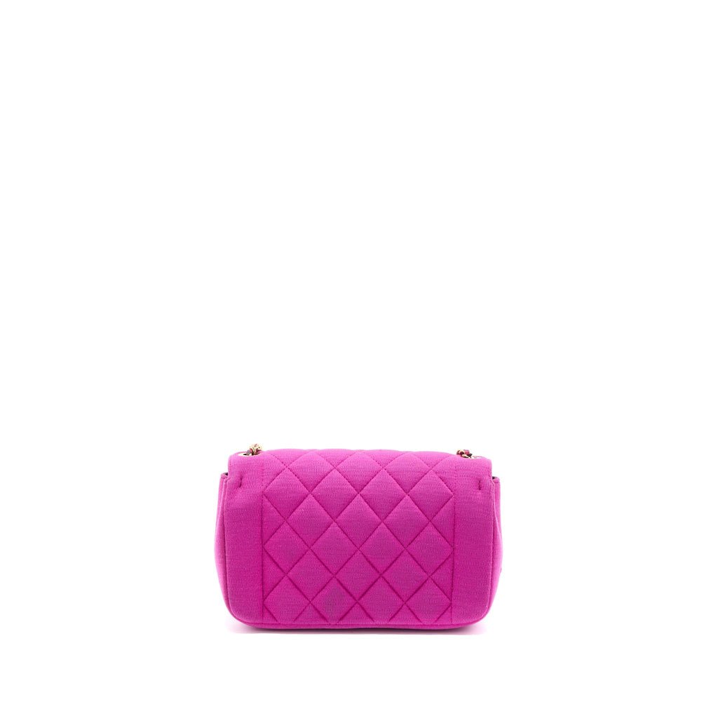 Chanel Seasonal Mini Flap Bag Fabric Pink L