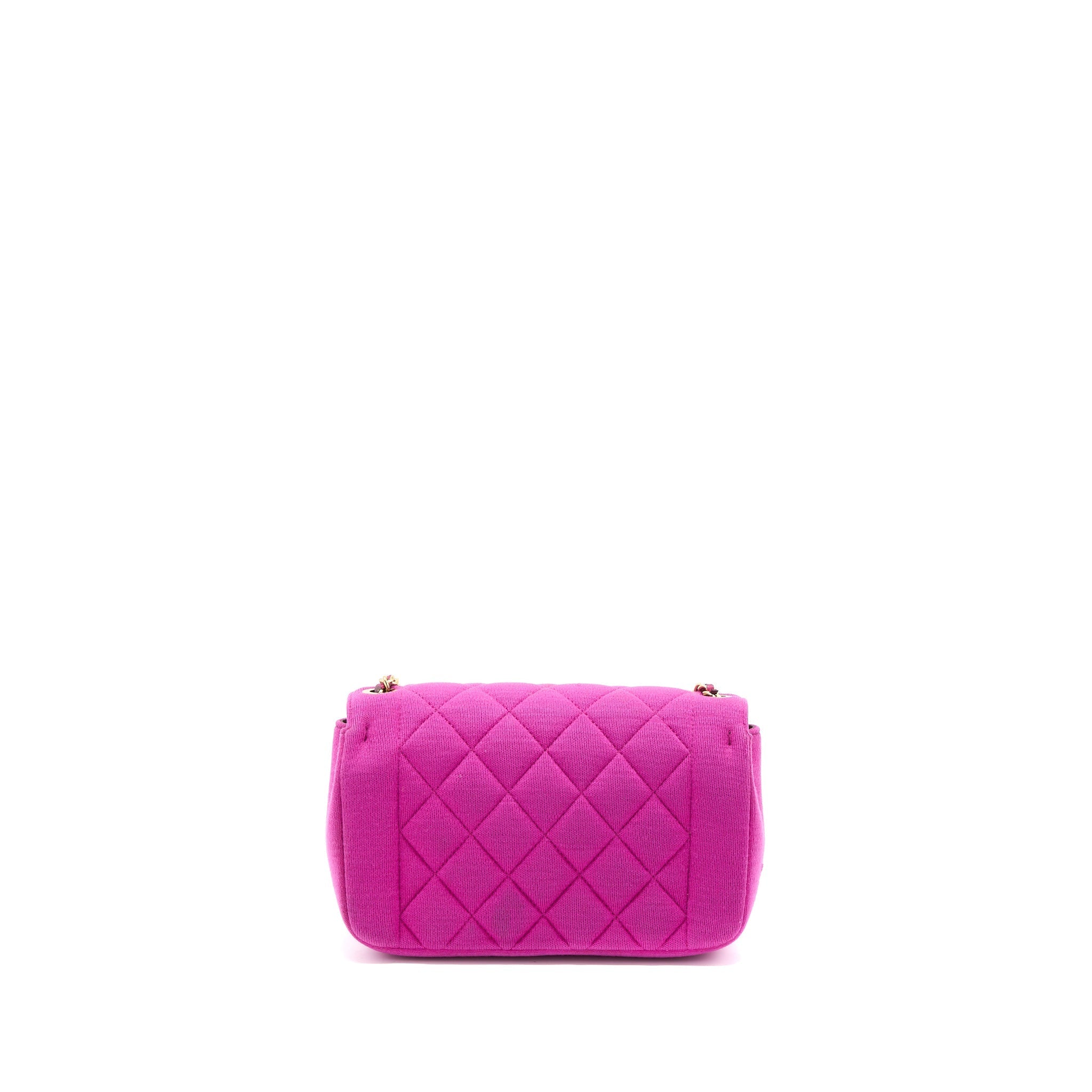 Chanel Seasonal Mini Flap Bag Fabric Pink L