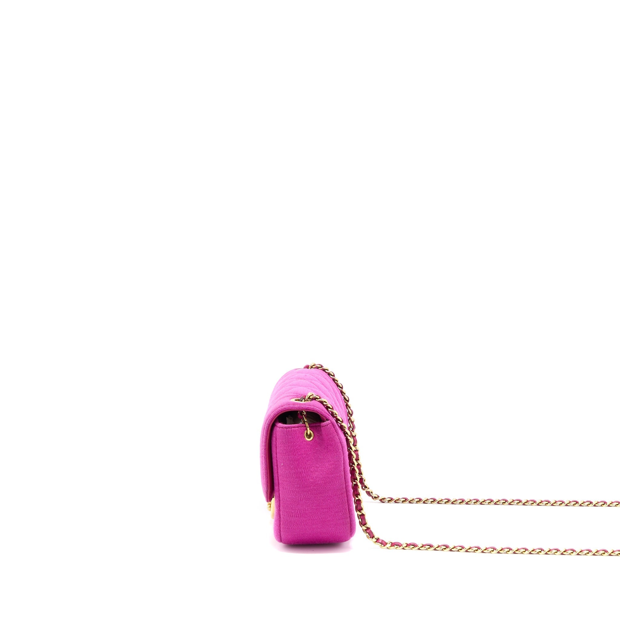 Chanel Seasonal Mini Flap Bag Fabric Pink L