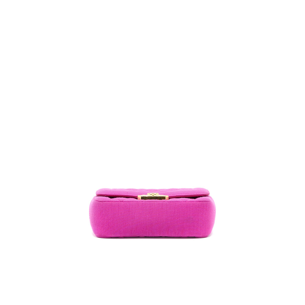 Chanel Seasonal Mini Flap Bag Fabric Pink L