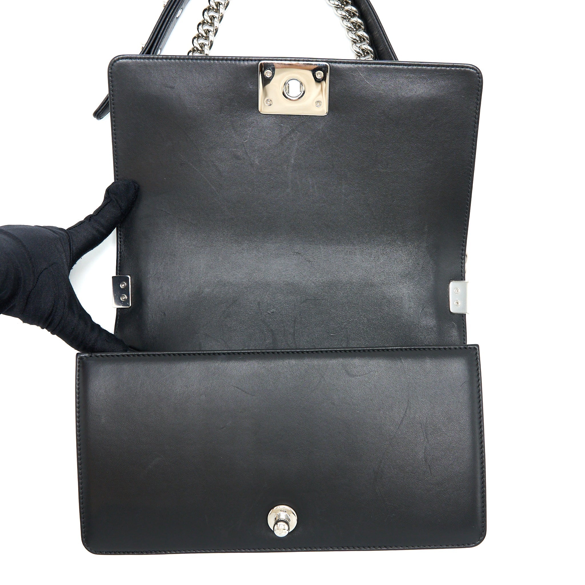 Chanel Medium Boy Bag Limited Lambskin Black/White
