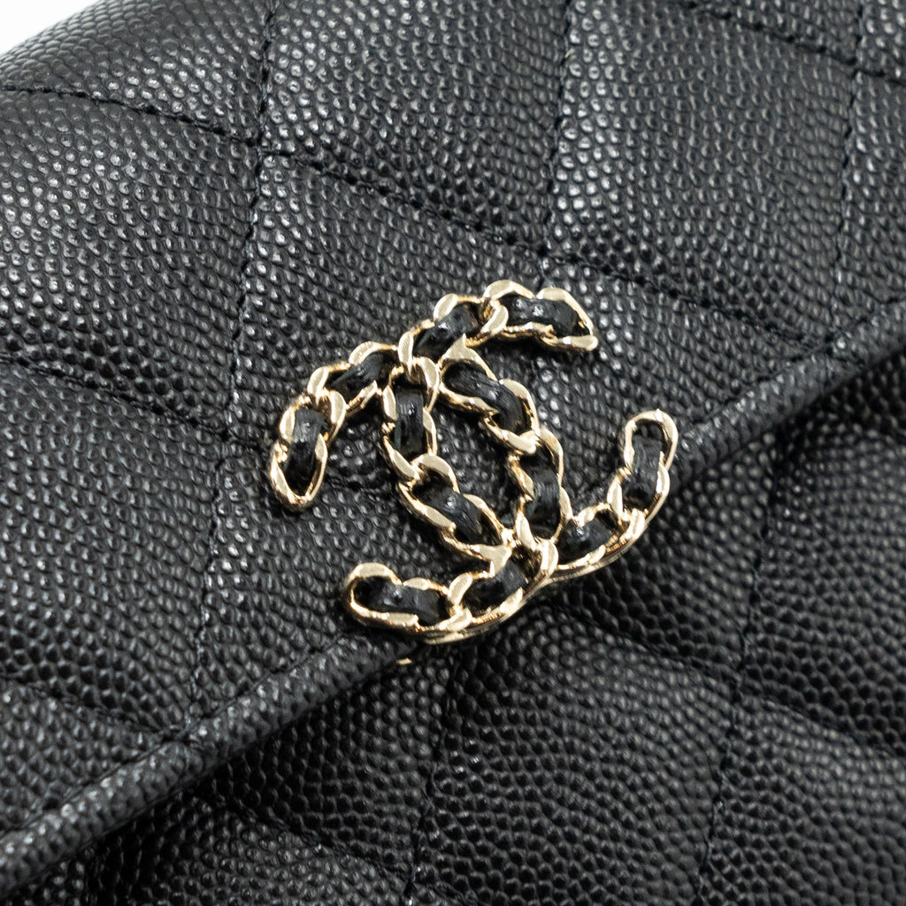Chanel 23P Top Handle Mini Flap Bag Caviar Black L (Microchip)