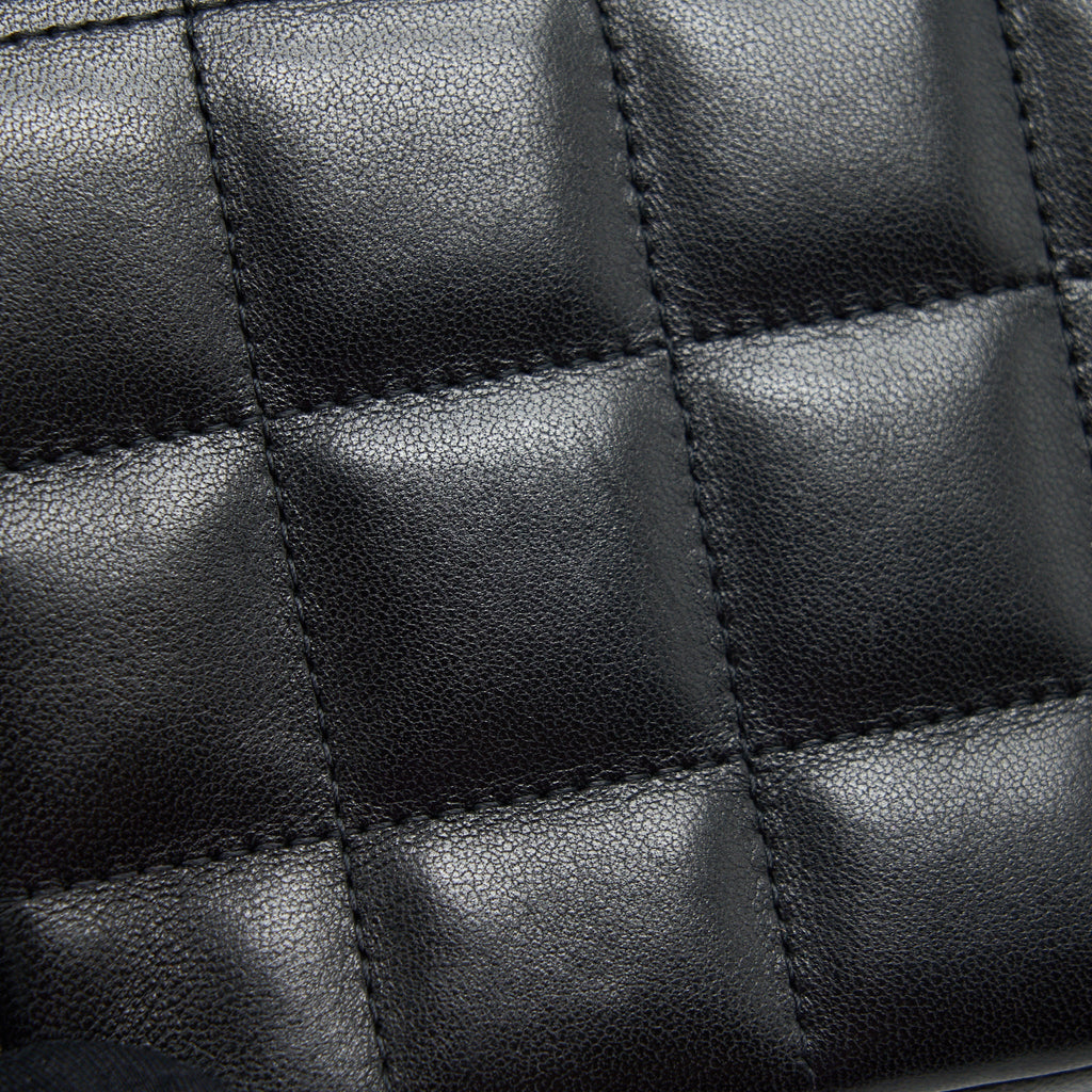 Chanel Camellia Mini Flap shoulder Bag Lambskin black