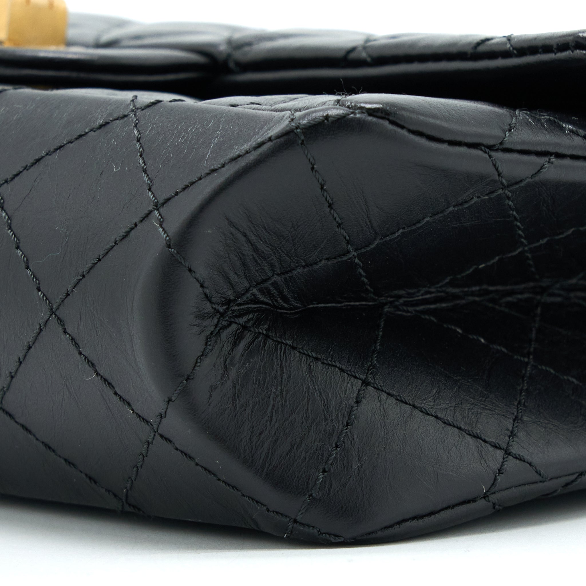 Chanel Small 2.55 225 Reissue Flap Bag Aged Calfskin Black Brushed