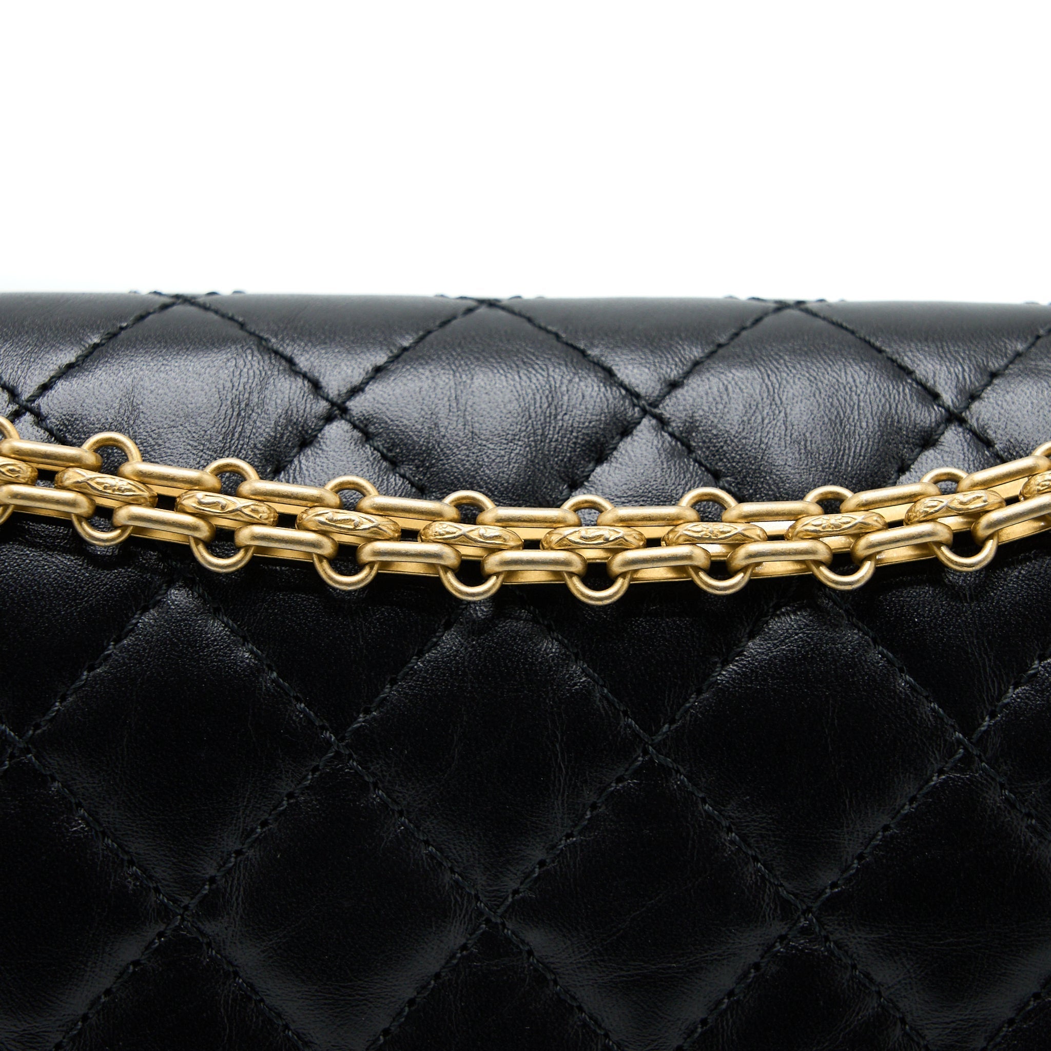Chanel Small 2.55 225 Reissue Flap Bag Aged Calfskin Black Brushed