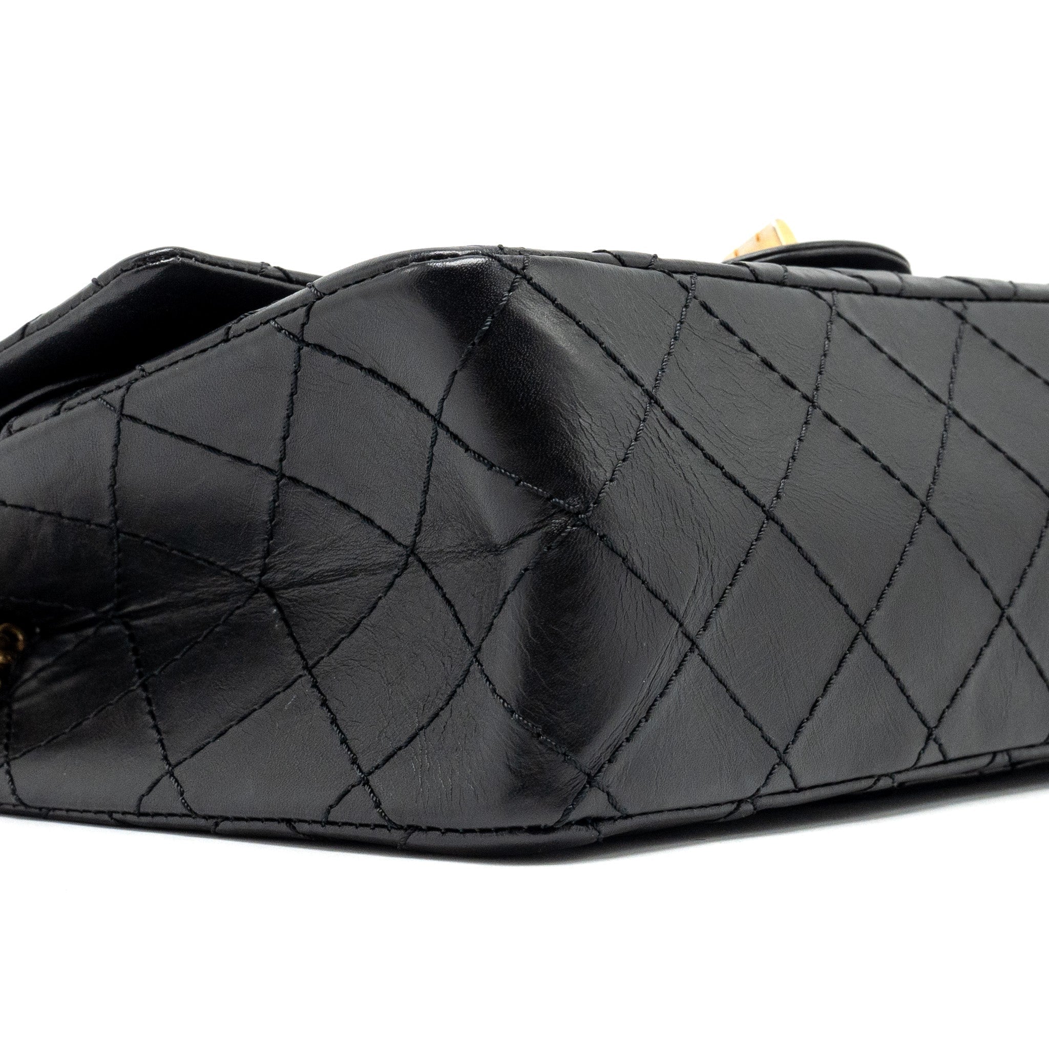 Chanel Small 2.55 reissue double flap bag aged calfskin black