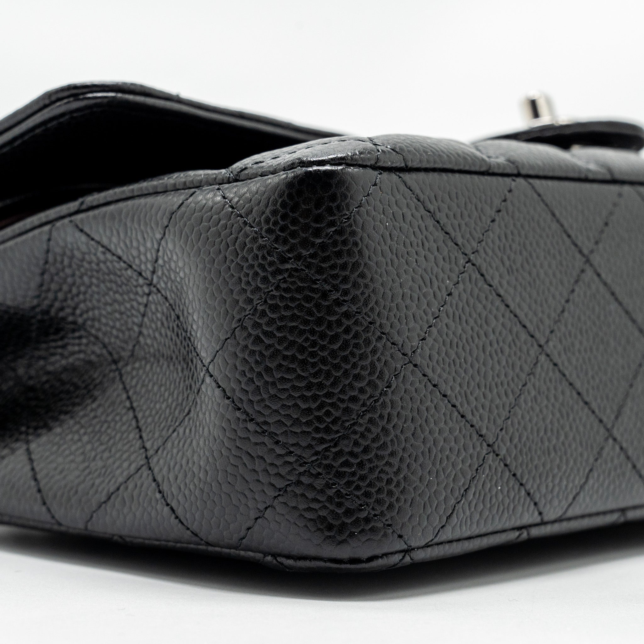Chanel medium classic double flap bag Caviar Black