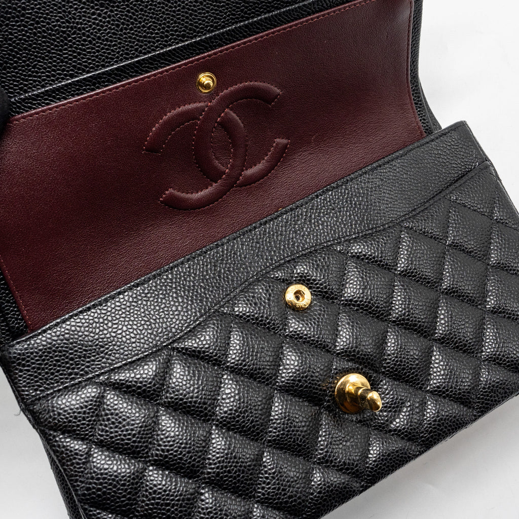 Chanel Medium Classic double flap bag caviar black