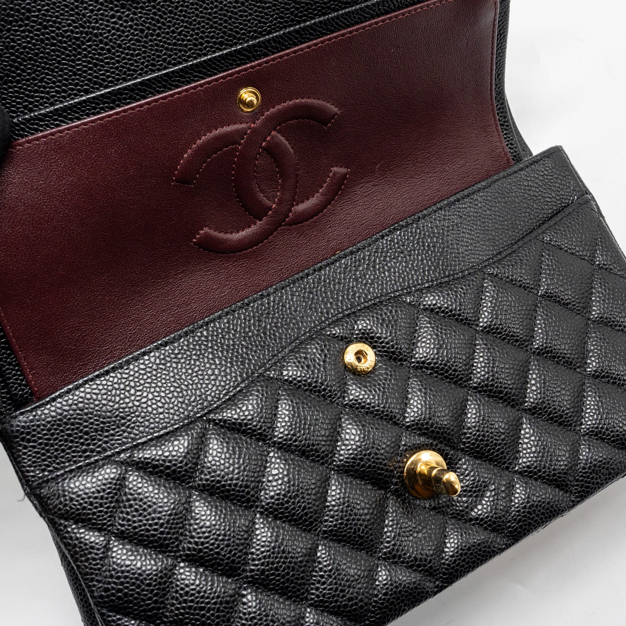 Chanel Medium Classic double flap bag caviar black