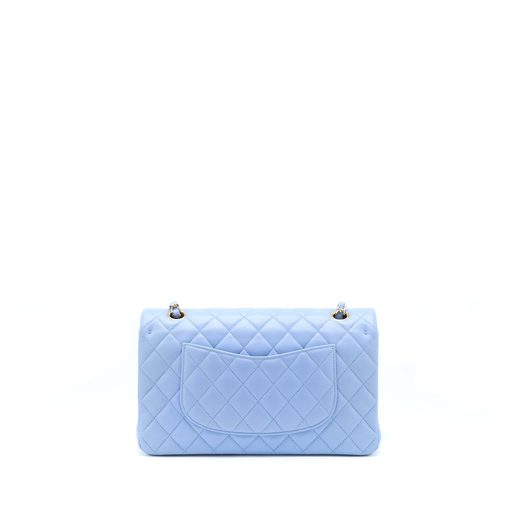 Chanel Classic Flap Bag Lambskin NA104 Light Blue L