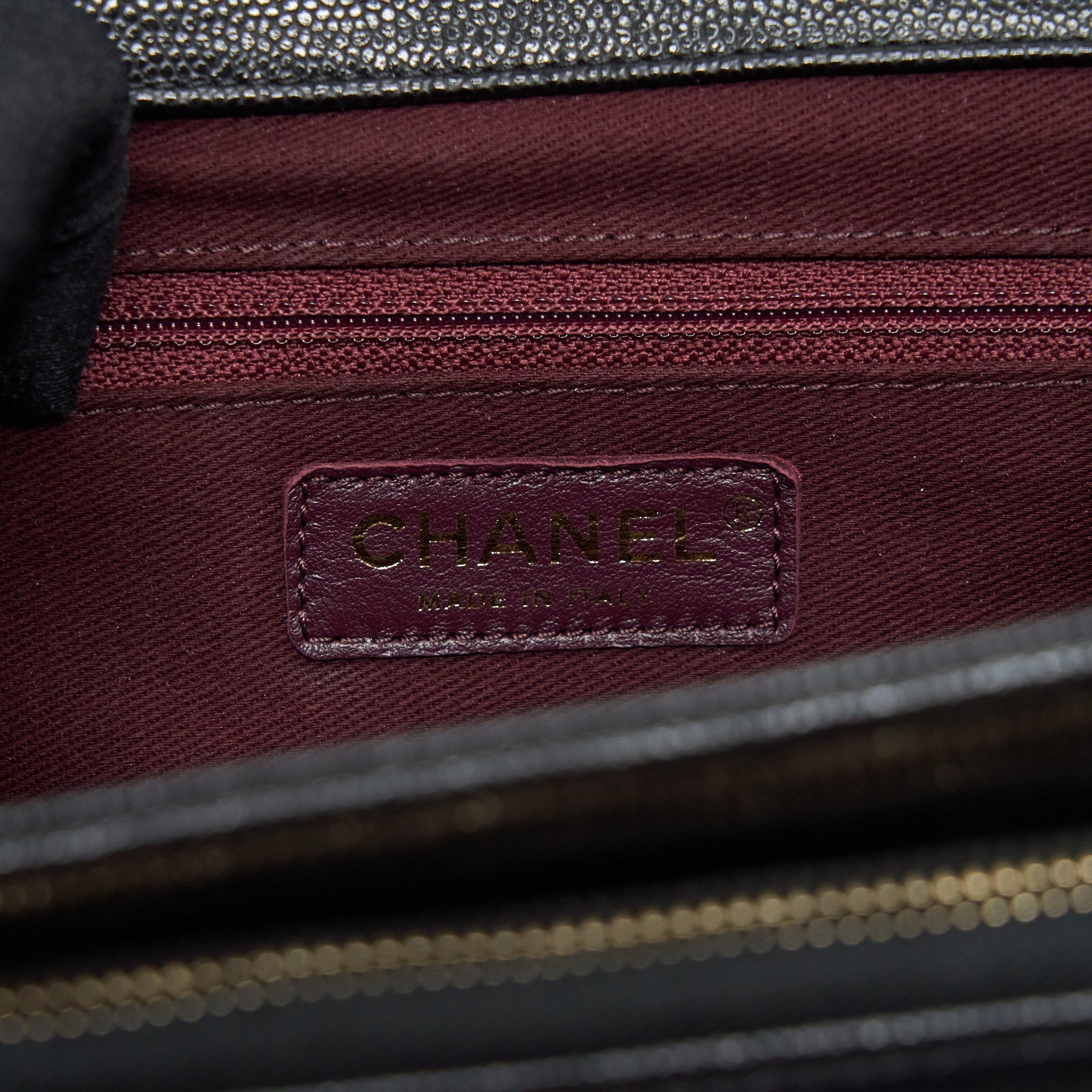 Chanel 22P Small Business Affinity Grained Calfskin Black L