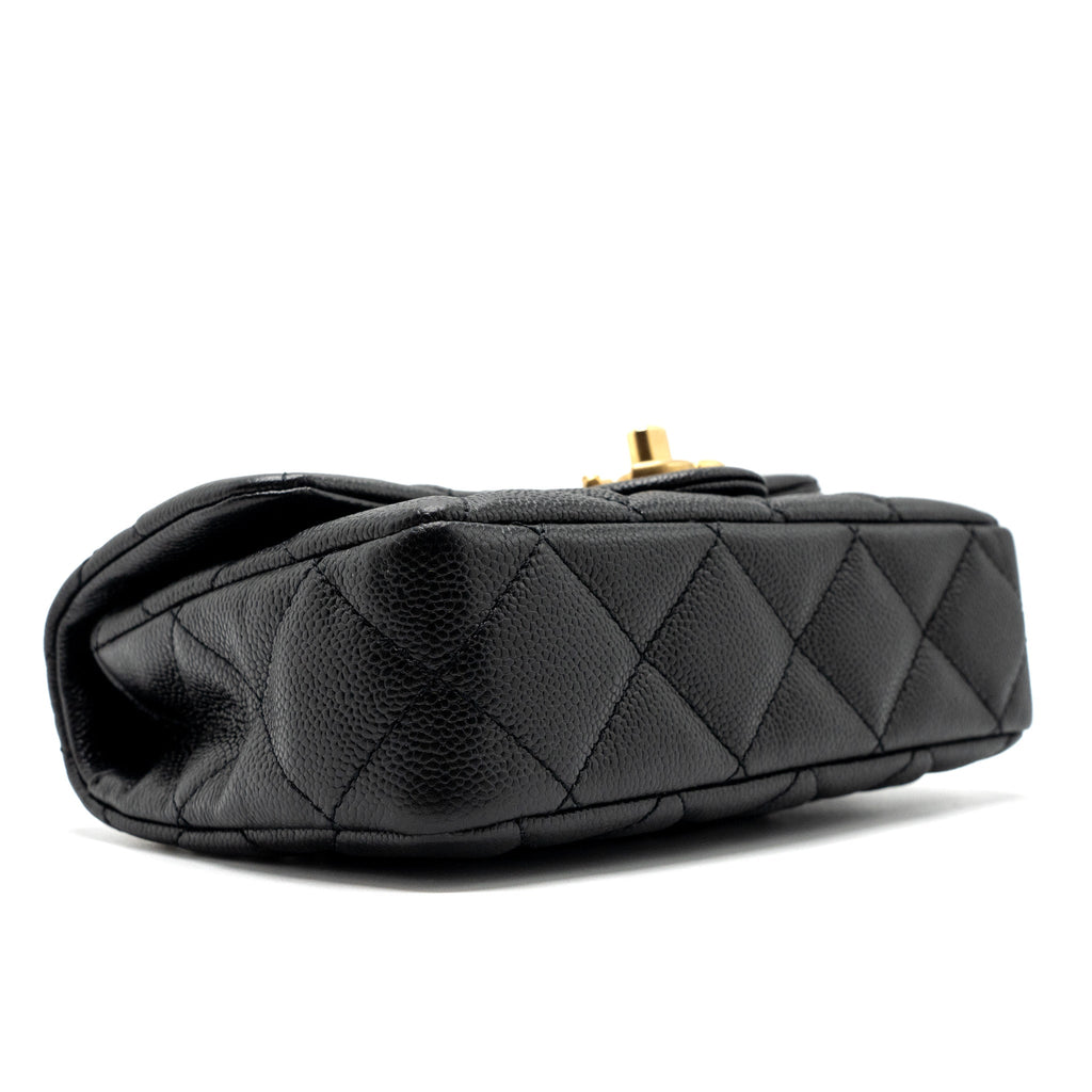 Chanel 23p Mini Coco Love Flap Bag Caviar Black (Microchip)
