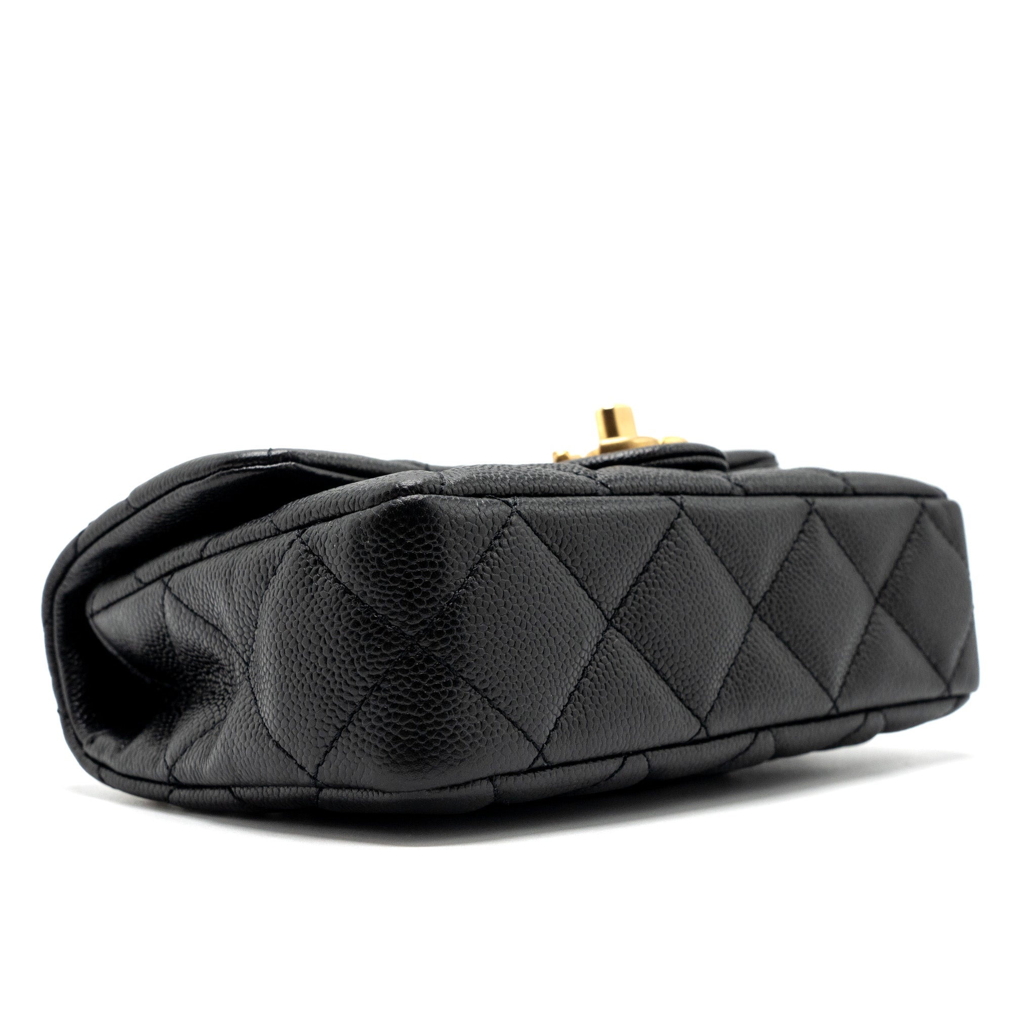 Chanel 23p Mini Coco Love Flap Bag Caviar Black (Microchip)