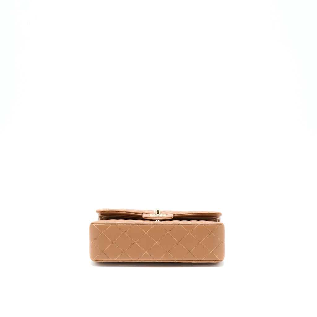 Chanel 22S Small Classic Flap Bag Lambskin Caramel L