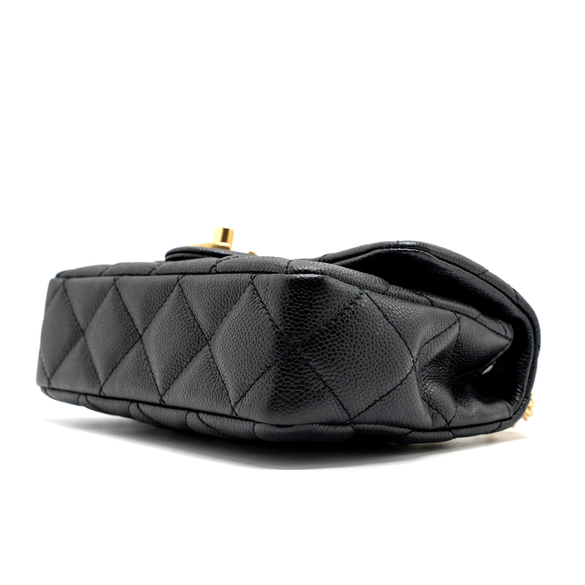 Chanel 23p Mini Coco Love Flap Bag Caviar Black (Microchip)