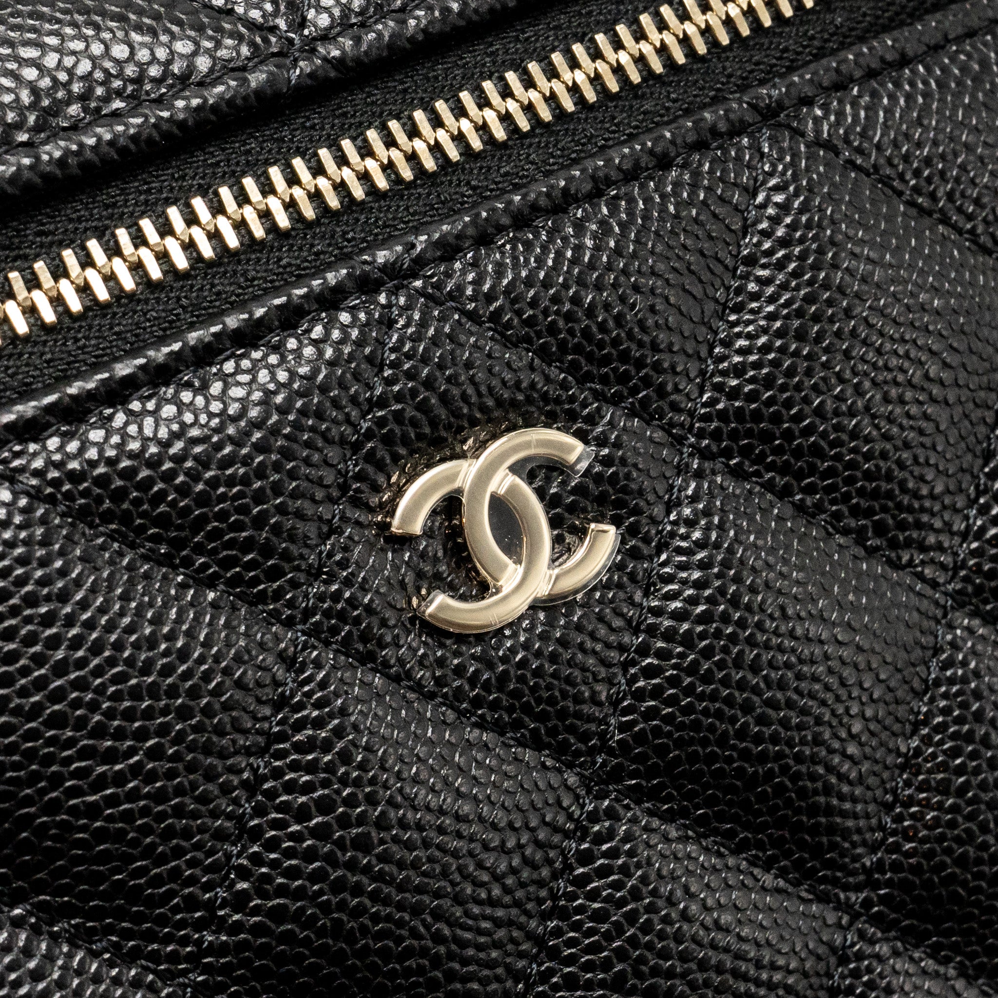 Chanel CC Top Handle Vanity Bag Caviar Black L (Microchip)