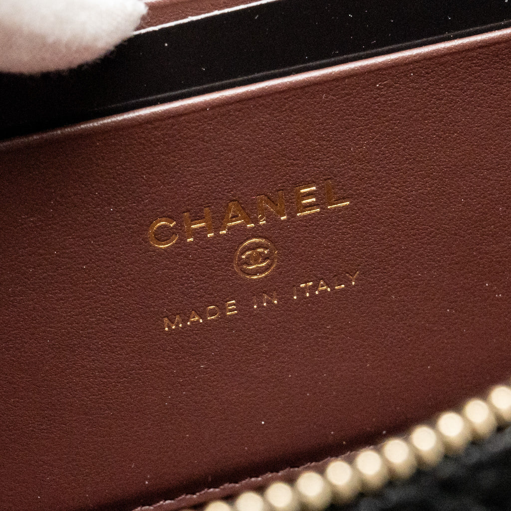 Chanel CC Top Handle Vanity Bag Caviar Black L (Microchip)