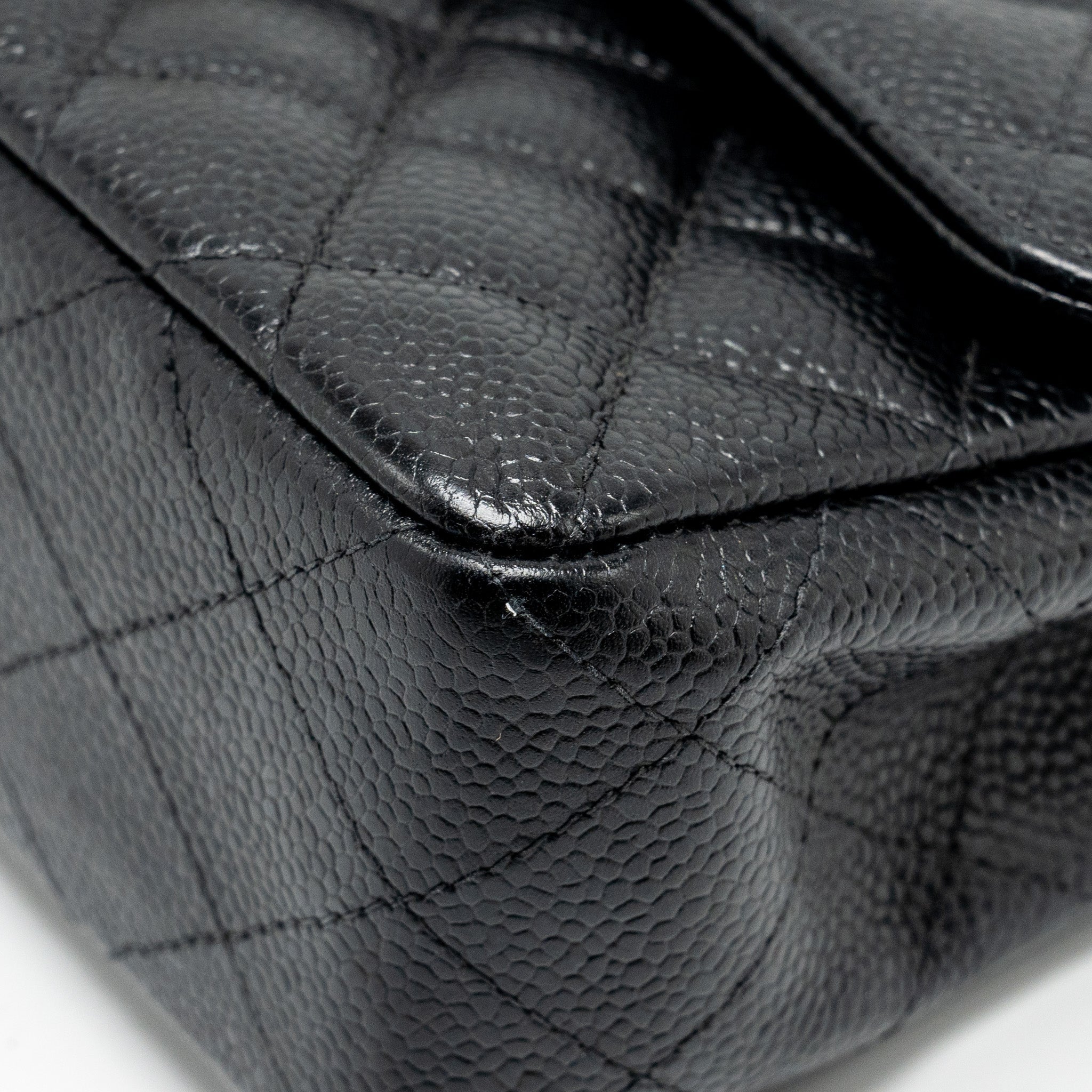 Chanel vintage small Classic double flap bag caviar black
