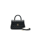 Chanel 21K Small Coco Handle 24cm Caviar Black L