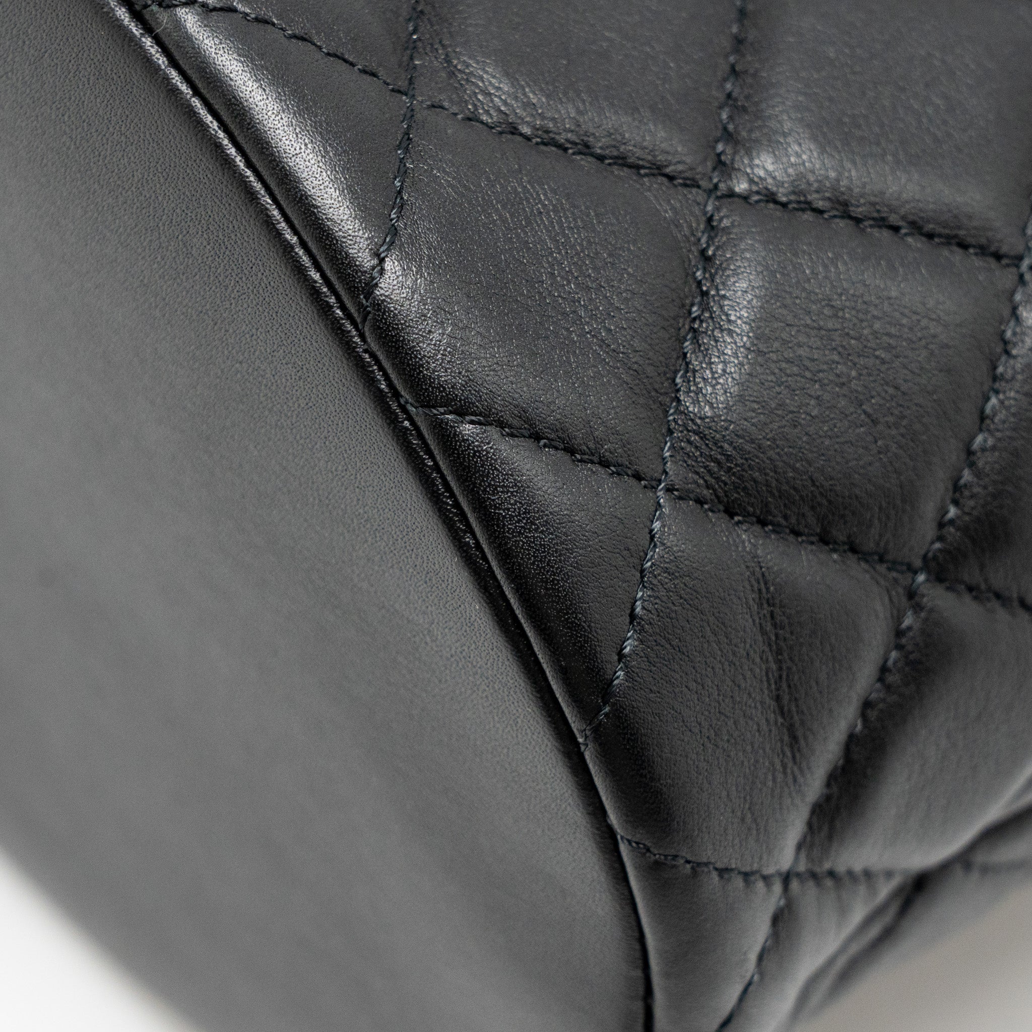 Chanel Top Handle Boy Bucket Bag Lambskin Black