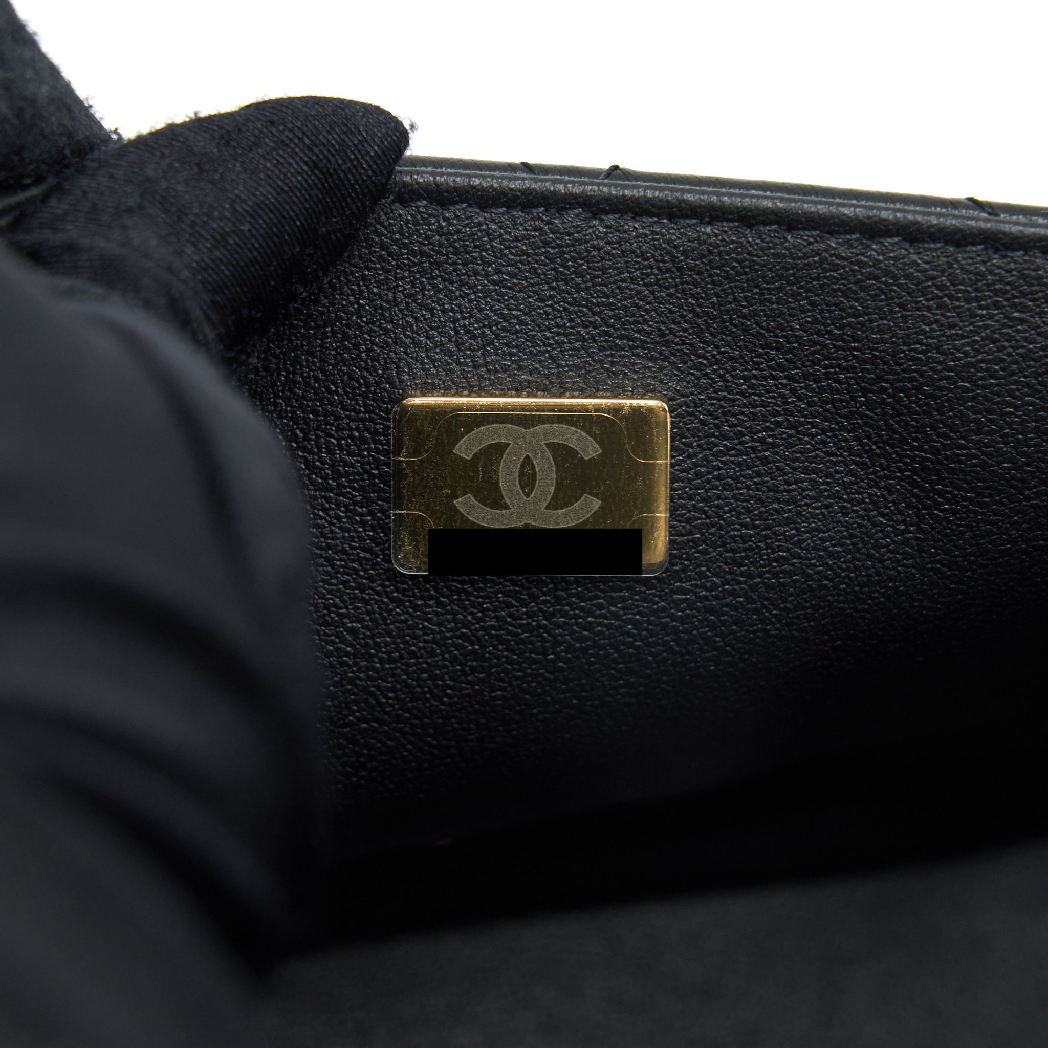 Chanel Mini Square Flap Bag Lambskin Black L