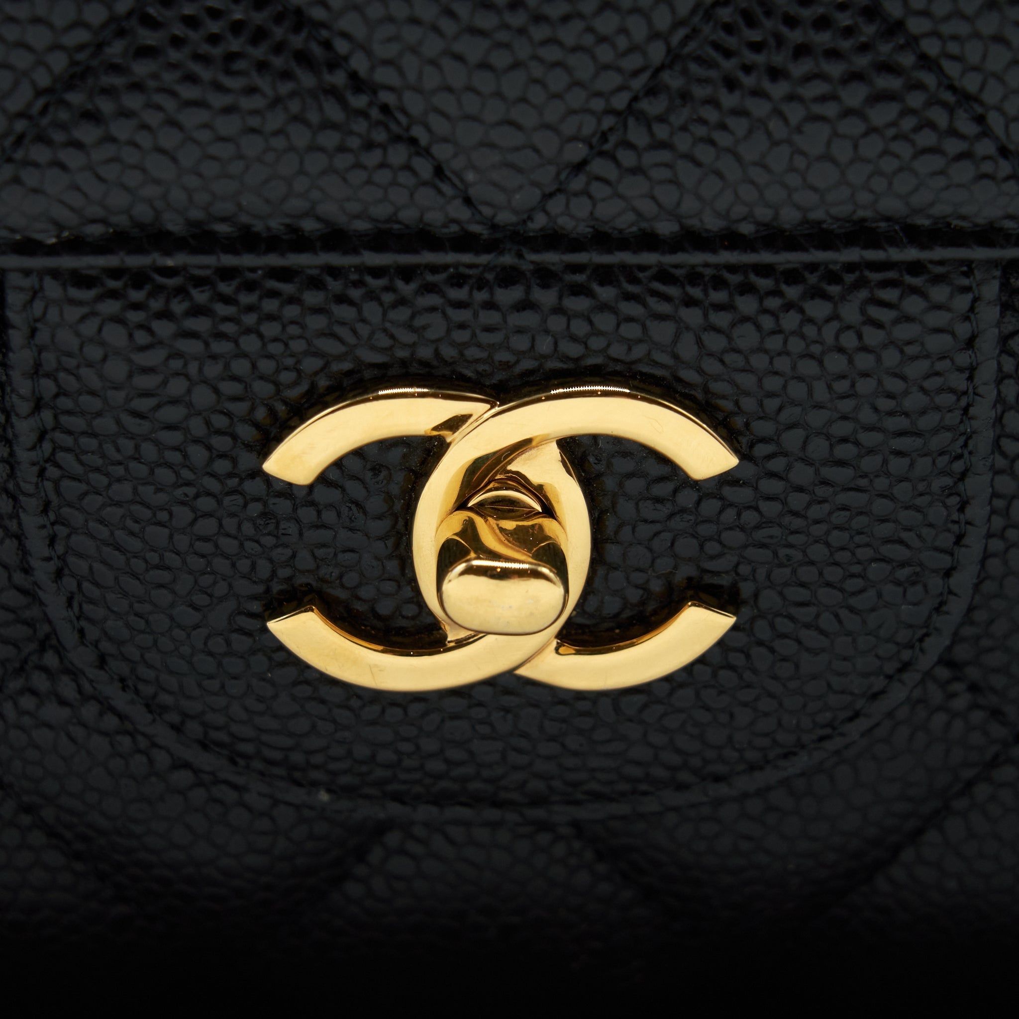 Chanel Classic Jumbo Double Flap Bag Caviar Black L