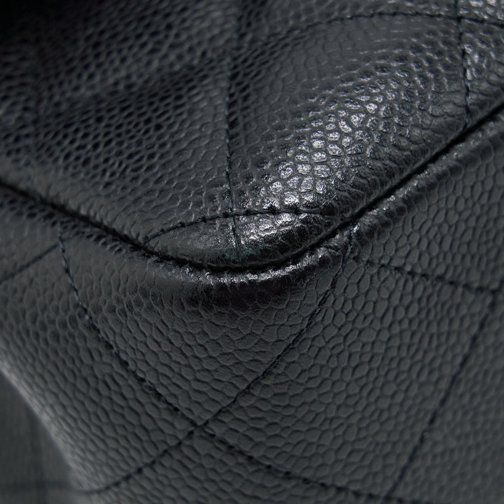 Chanel Classic Jumbo Double Flap Bag Caviar Black L