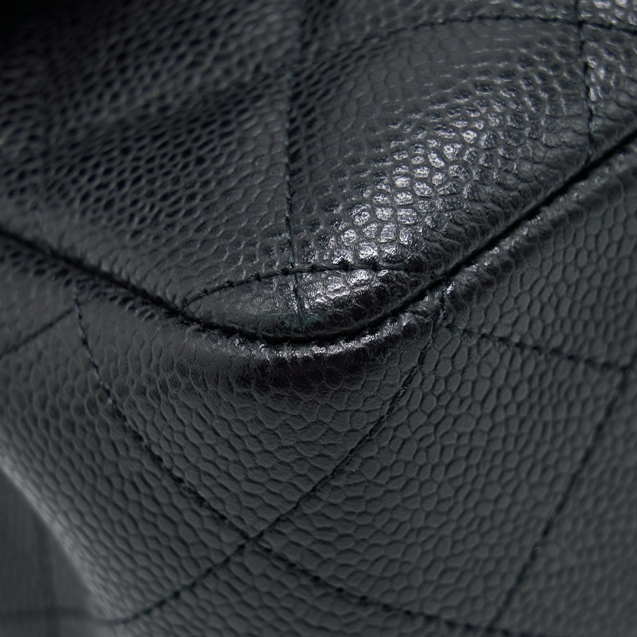 Chanel Classic Jumbo Double Flap Bag Caviar Black L