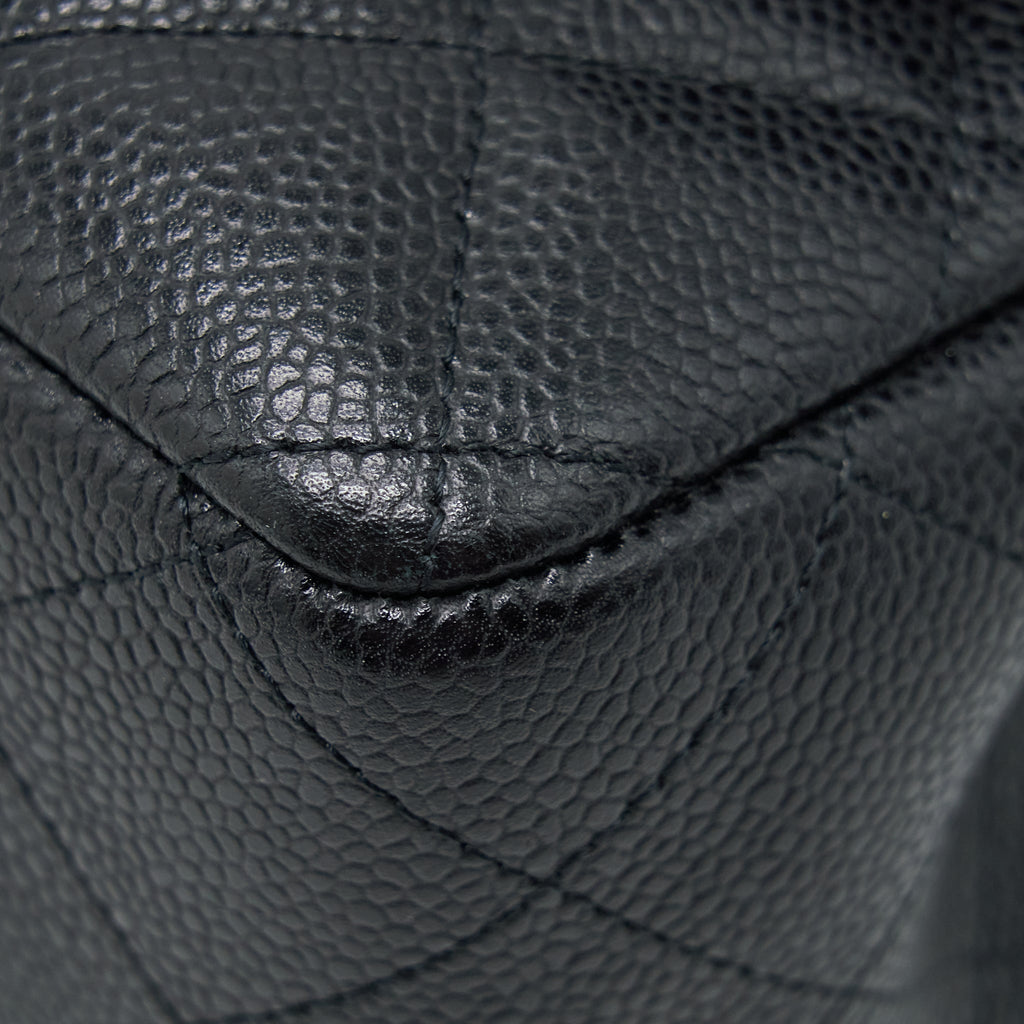 Chanel Classic Jumbo Double Flap Bag Caviar Black L