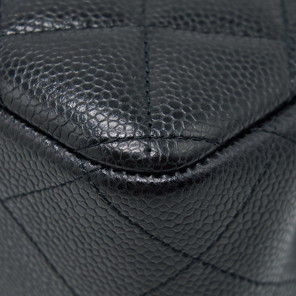 Chanel Classic Jumbo Double Flap Bag Caviar Black L