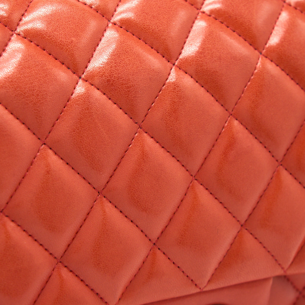 Chanel Jumbo Classic Double Flap Bag Lambskin Coral