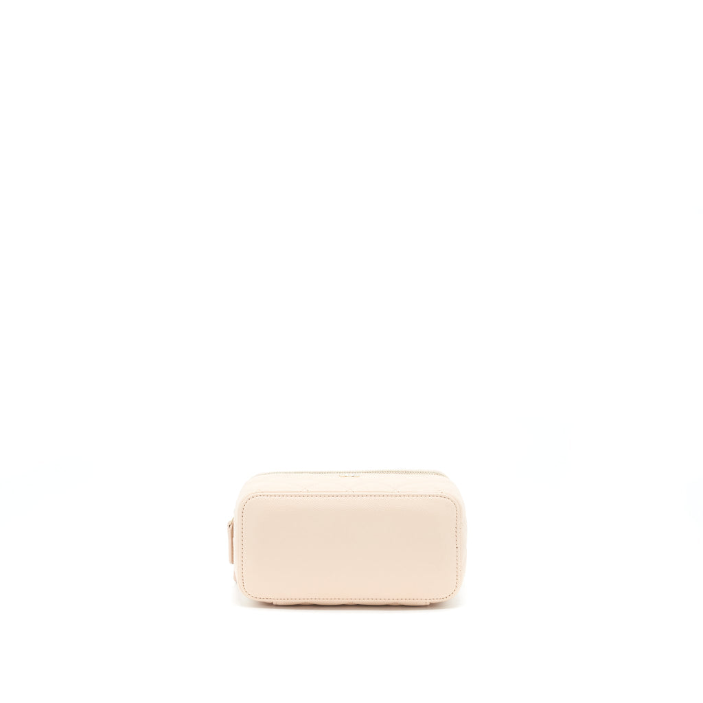 Chanel Long Vanity With Chain Caviar Beige L