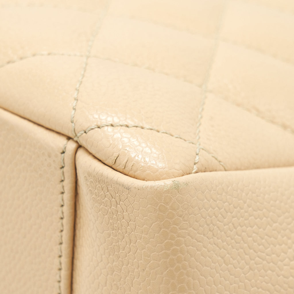 Chanel Grand Shopping Tote Bag Caviar Beige