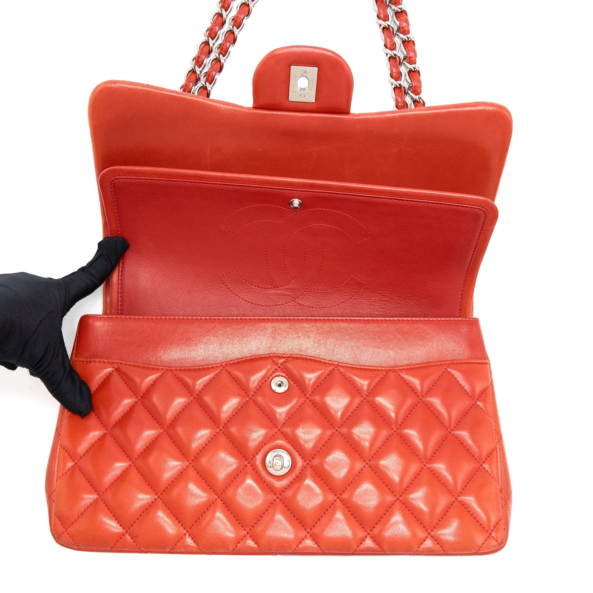 Chanel Jumbo Classic Double Flap Bag Lambskin Coral