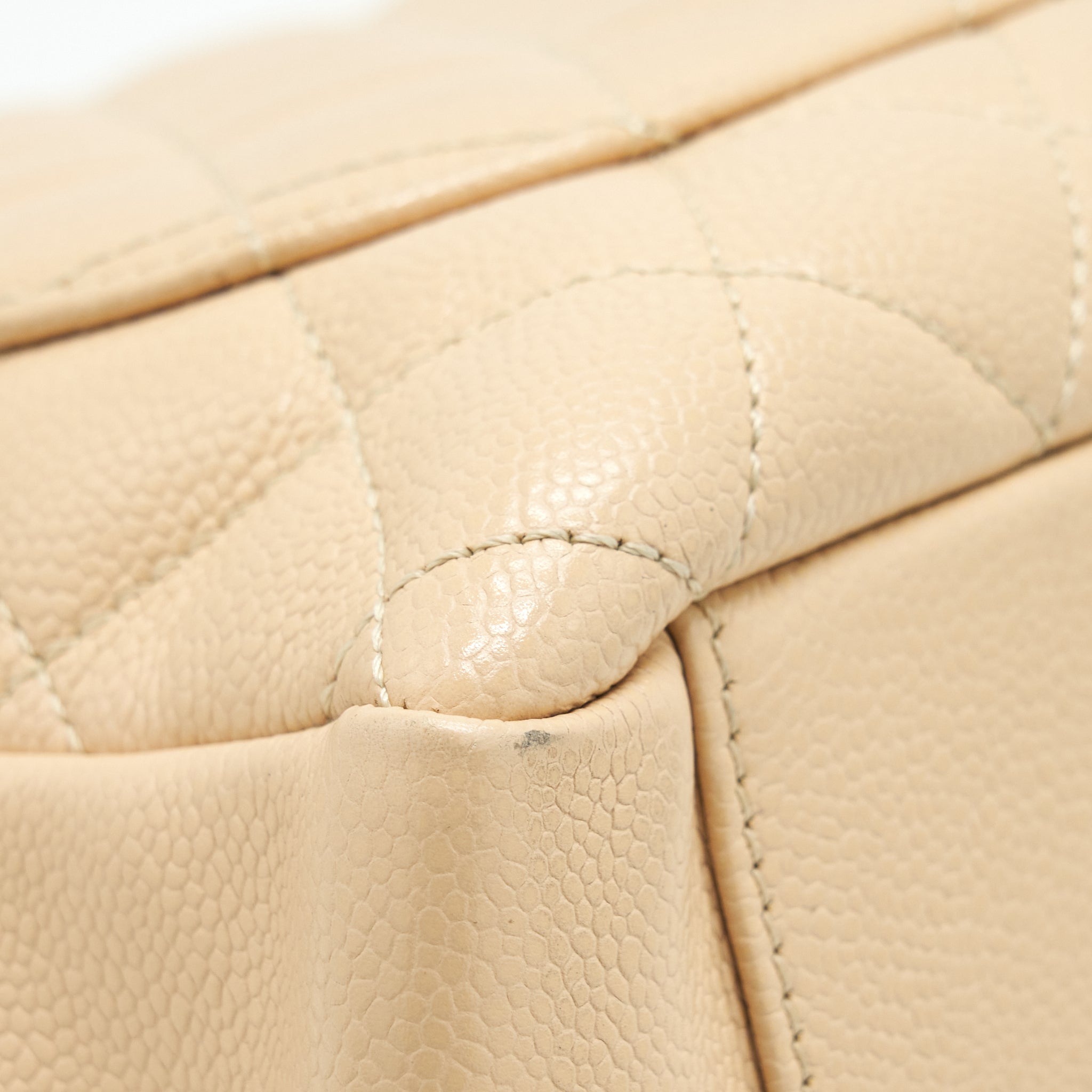 Chanel Grand Shopping Tote Bag Caviar Beige