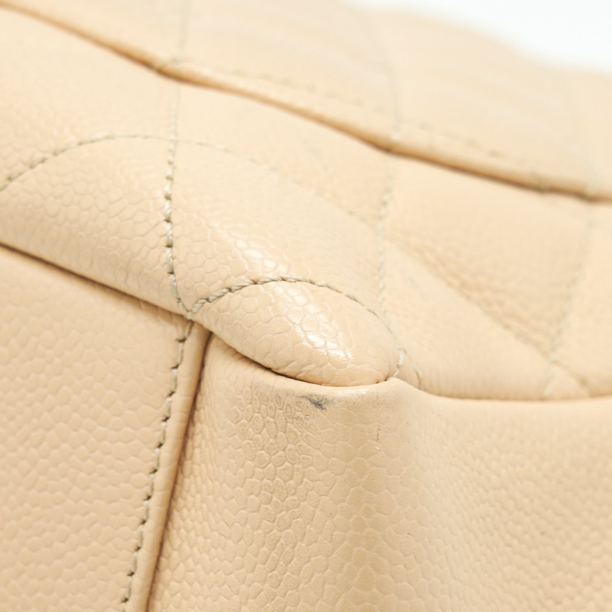Chanel Grand Shopping Tote Bag Caviar Beige