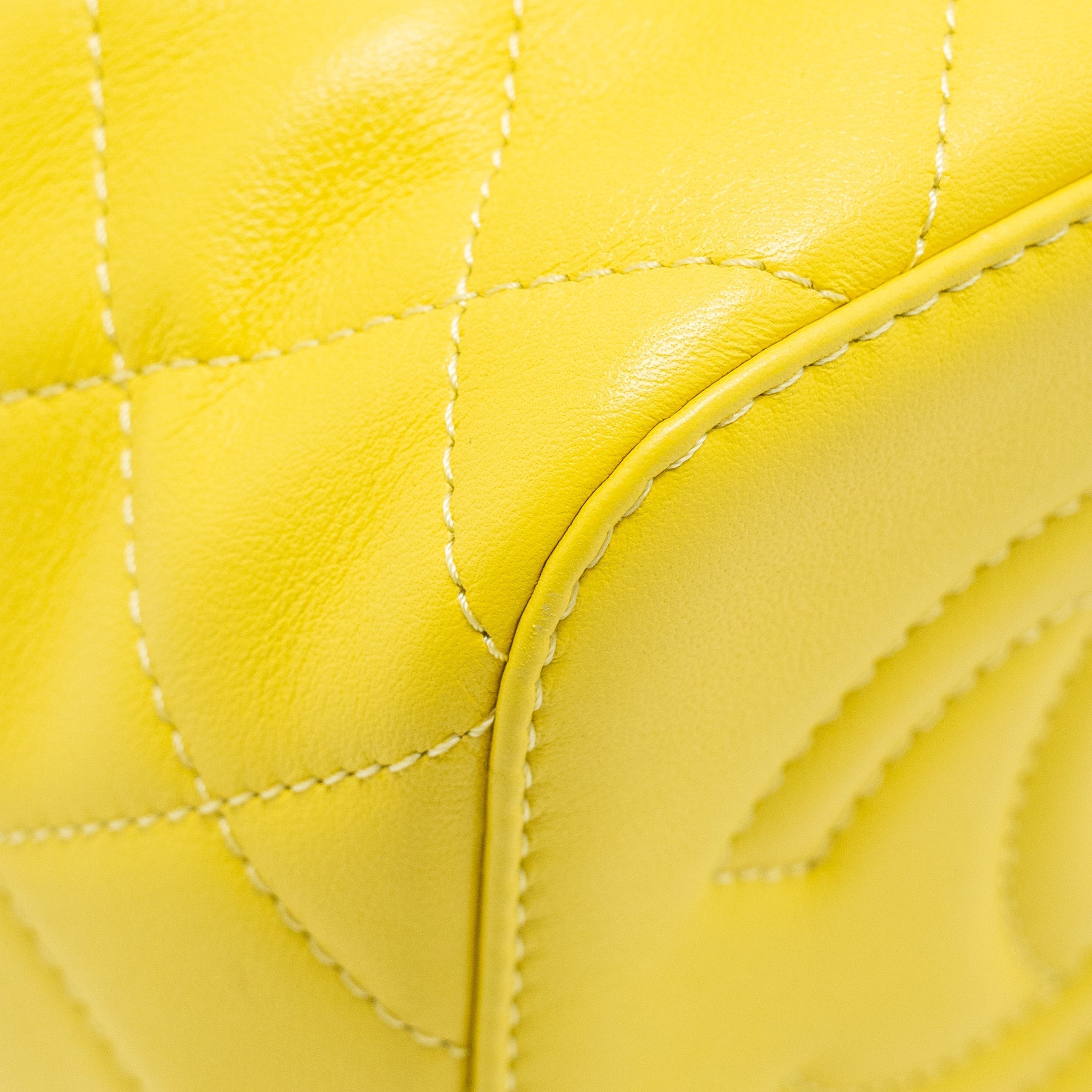 Chanel CC Vanity Case Bag Calfskin Yellow  (Microchip)