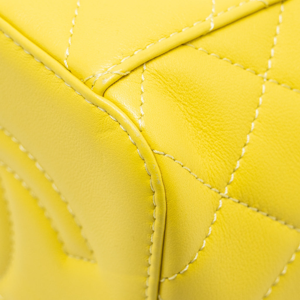 Chanel CC Vanity Case Bag Calfskin Yellow  (Microchip)